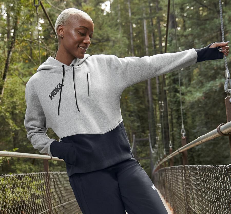 Hoka One One Hoodie Dames - Performance - Grijs - GK5784620